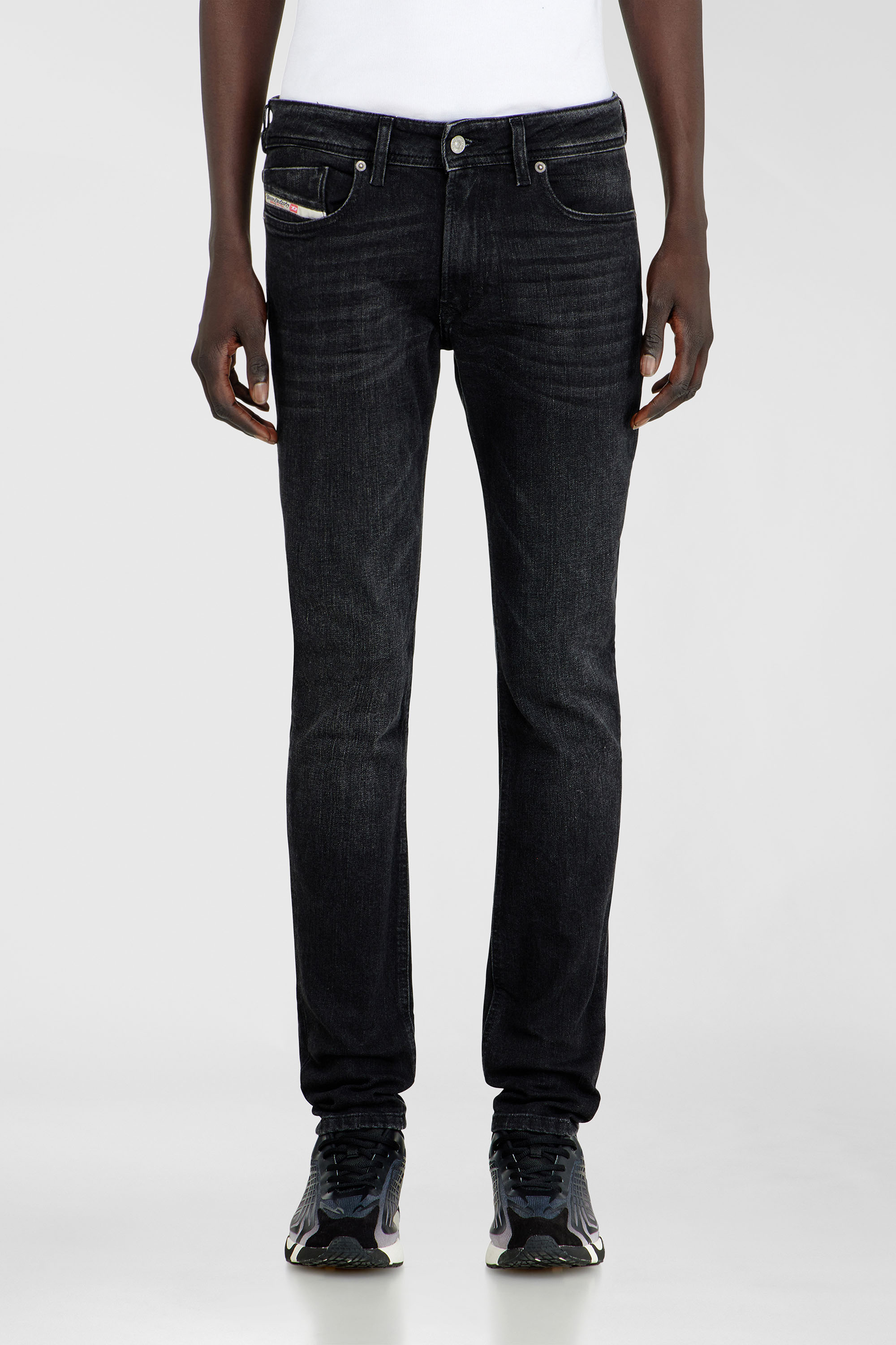 Diesel Skinny Jeans Low Waist 1979 Sleenker, Black/Dark grey, Zip fly