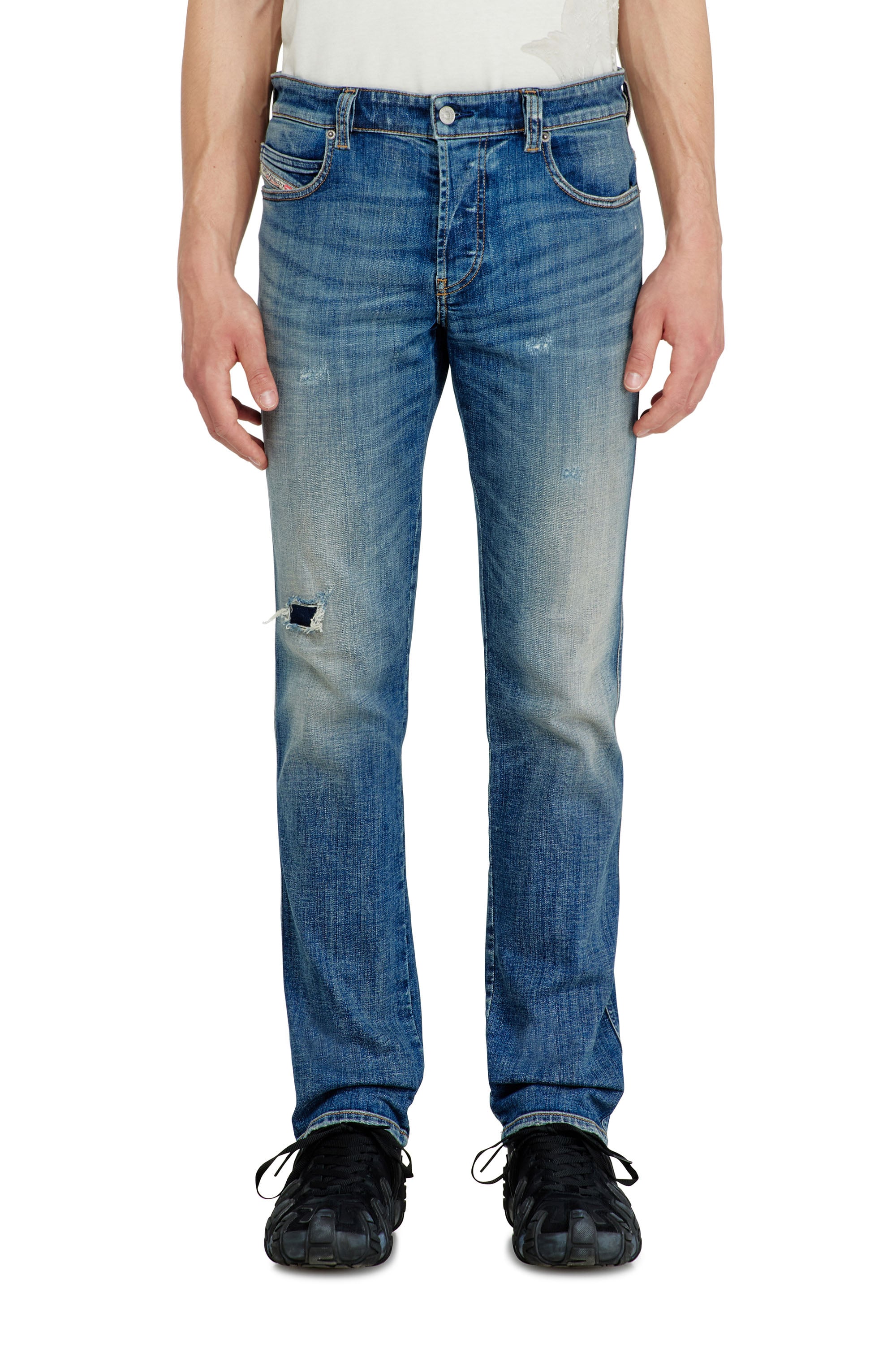 Diesel Herren Blau Slim Jeans Regular Waist 1993 D-Vyl, Mittel, Knopfverschluss Größe 32