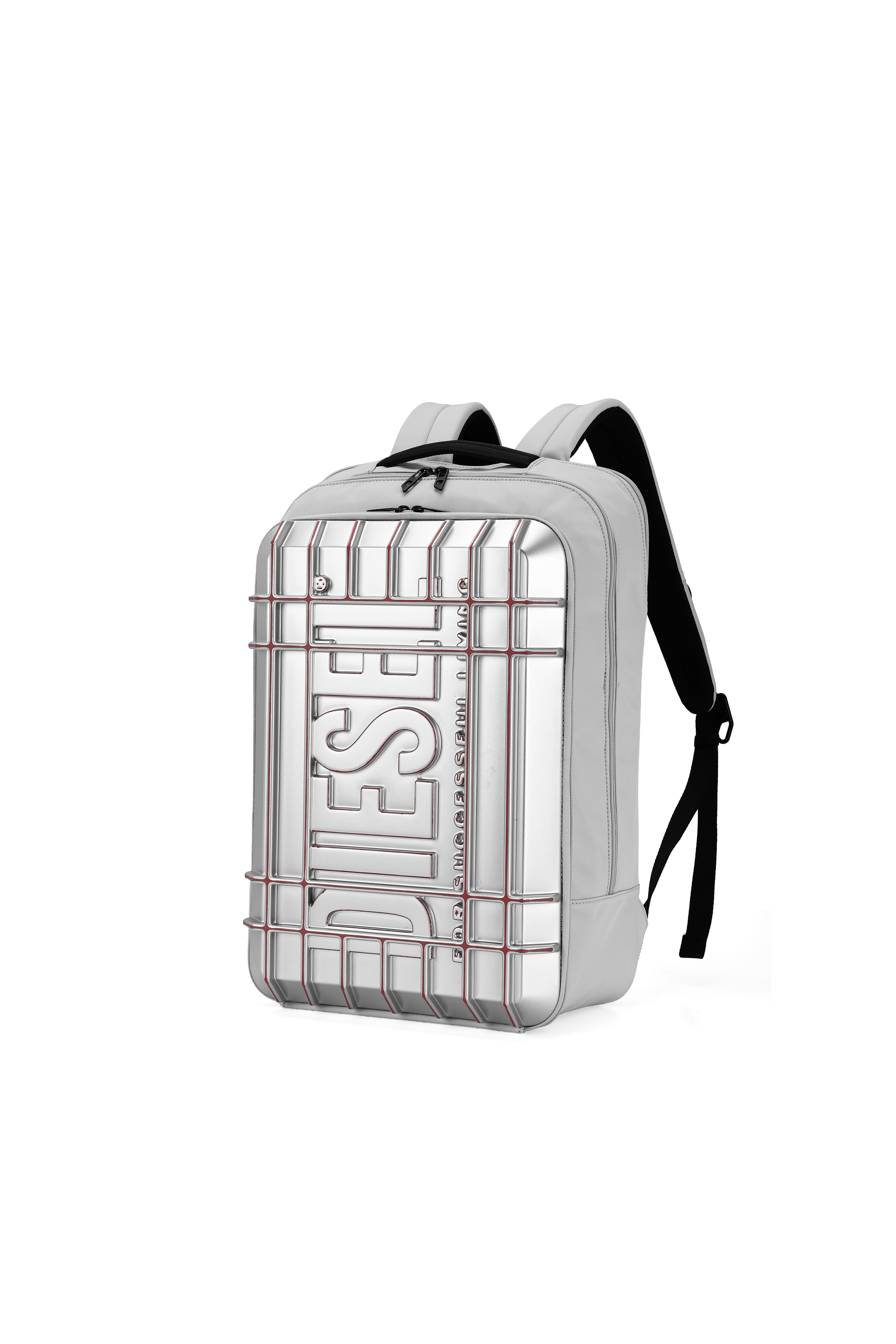Diesel - DIESEL PC STRONG IMAGE BACKPACK- DSB005, Unisex's Rugged travel backpack in Silver - 1