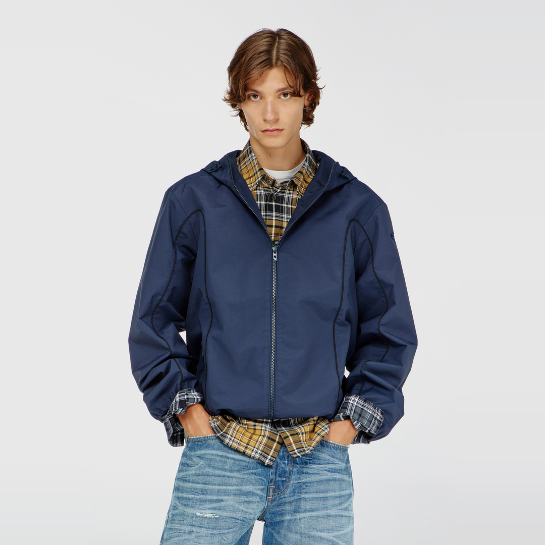 Diesel - Coupe-vent avec passepoil contrasté - Vestes - Homme - Bleu